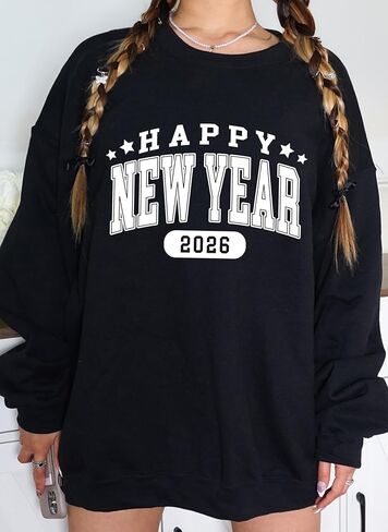 New Years Eve Sweatshirt Hello 2026 Happy New Years Shirt Happy New Year Festive Party Shirts For Women Cute Crewneck Matching Kids Toddler Multi in Saudi Arabia