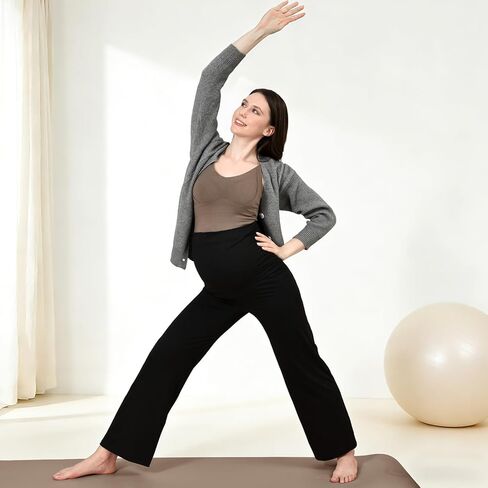 Ipletix Maternity Wide-Leg Lounge Pants with Pockets Over The Belly Soft Stretchy Pregnancy Wear in Saudi Arabia