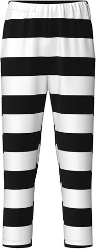 Boys Girls Cool Joggers Pants 3D Black and White Stripes Graphic Novelty Casual Pants 5-16 Years in Saudi Arabia