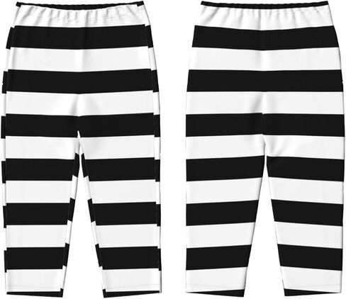 Boys Girls Cool Joggers Pants 3D Black and White Stripes Graphic Novelty Casual Pants 5-16 Years in Saudi Arabia