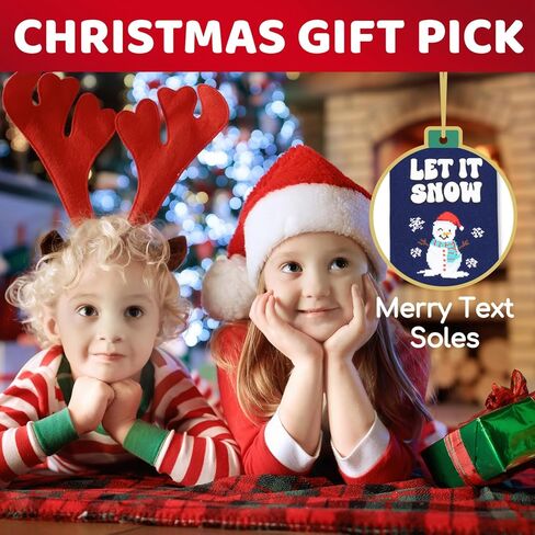 HAPPYPOP Christmas Snowman Gifts - Christmas Snow Man Socks, Santa Stocking Stuffers for 10-12 Years Kids with Greeting Card in Saudi Arabia