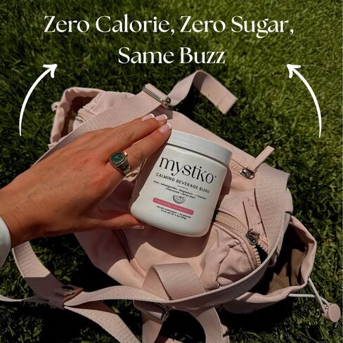 مزيج مسحوق مشروب مهدئ طبيعي من ميستيكو مع الكافا والأشواغاندا والمغنيسيوم والثيانين وبلسم الليمون والبابونج - نكهة البطيخ موهيتو، خالي من السكر والسعرات الحرارية الصفرية، مشروب الكافا - 25 حصة in Kuwait