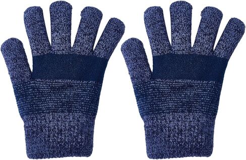 Kids Gloves Winter Boys Gloves Knit Wool Fleece Lined Mittens for Cold Weather Outdoor Sports Running Cycling Skiing in Saudi Arabia