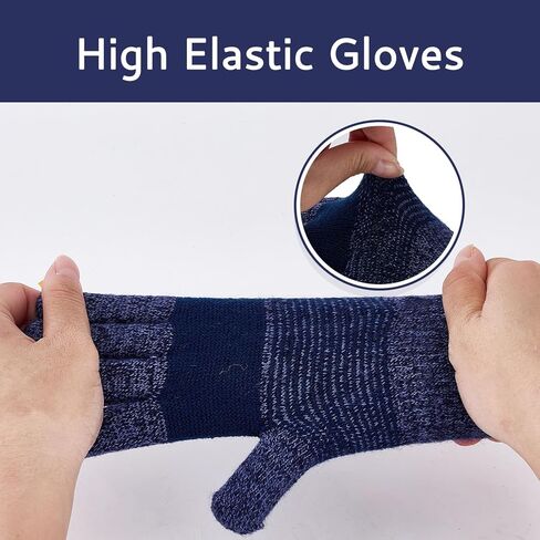 Kids Gloves Winter Boys Gloves Knit Wool Fleece Lined Mittens for Cold Weather Outdoor Sports Running Cycling Skiing in Saudi Arabia