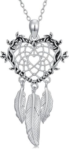 Dream Catcher Necklace for Women 925 Sterling Silver Dream Catcher Pendant Necklace Dreamcatcher Jewelry for Women in Saudi Arabia