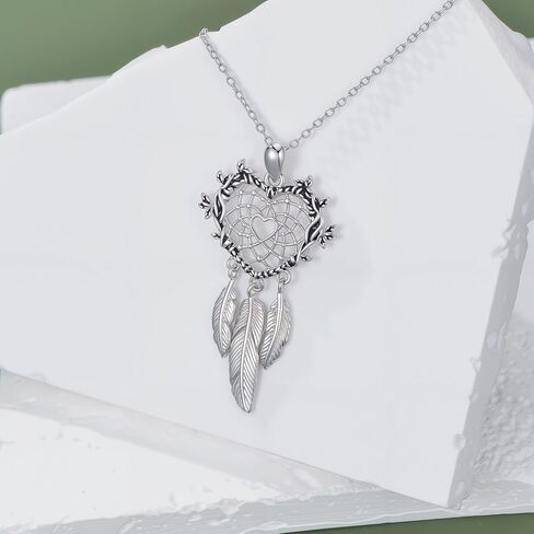 Dream Catcher Necklace for Women 925 Sterling Silver Dream Catcher Pendant Necklace Dreamcatcher Jewelry for Women in Saudi Arabia