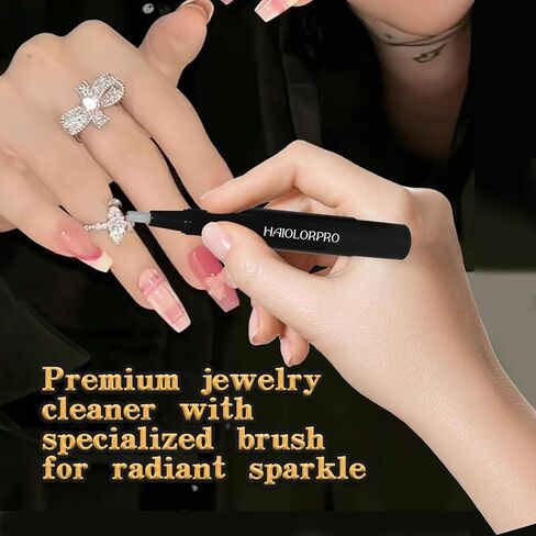قلم تنظيف المجوهرات 4 قطع، قلم تنظيف الحلقات، فرشاة ناعمة، عصا أقلام تنظيف الماس للمجوهرات، الخواتم، الماس، الأحجار الكريمة، المويسانتي، الذهب، الأبيض - محمول وسريع التألق in Kuwait