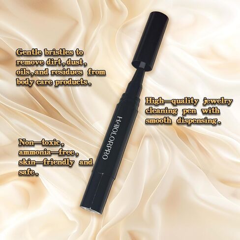 قلم تنظيف المجوهرات 4 قطع، قلم تنظيف الحلقات، فرشاة ناعمة، عصا أقلام تنظيف الماس للمجوهرات، الخواتم، الماس، الأحجار الكريمة، المويسانتي، الذهب، الأبيض - محمول وسريع التألق in Kuwait