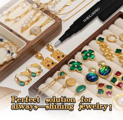 قلم تنظيف المجوهرات 4 قطع، قلم تنظيف الحلقات، فرشاة ناعمة، عصا أقلام تنظيف الماس للمجوهرات، الخواتم، الماس، الأحجار الكريمة، المويسانتي، الذهب، الأبيض - محمول وسريع التألق in Kuwait