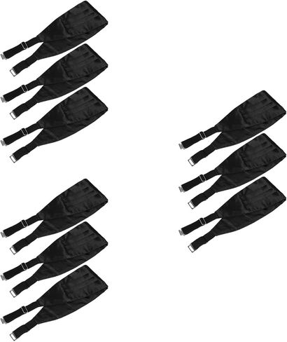 LOGOFUN 9pcs Men's Adjustable Satin Cummerbund with Buckle for Tuxedo Weddings Proms Formal Events in Saudi Arabia