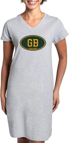 قميص نوم CafePress Green Bay للسيدات، قميص بيجامة طويل ناعم، بيجامة/بيجامة قطنية in Saudi Arabia