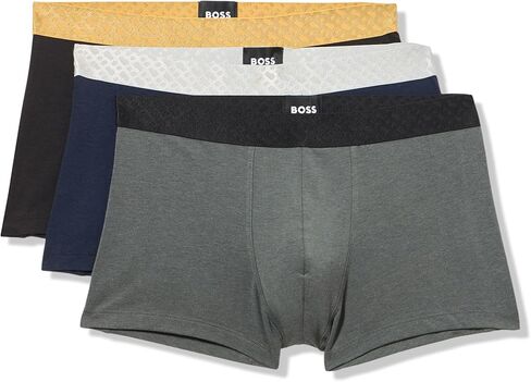 BOSS Men's 3-Pack Shine Logo Trunks in Saudi Arabia