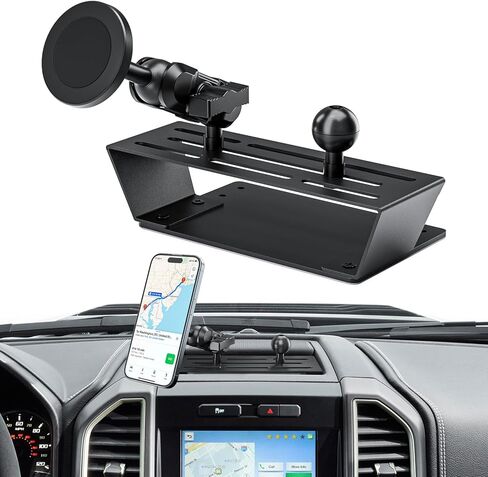 Dash Mount Phone Holder for 2015-2020 F150 2017-2022 F250 F350 Metal Cellphone Mounting Bracket Stand for Most Cell Phones in Kuwait