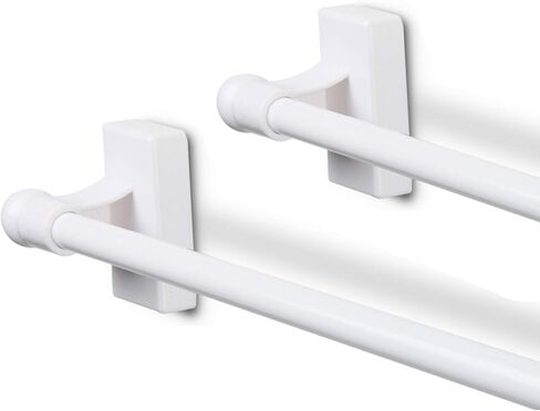 Magnetic Rod 7/16 inch 48-84 inch Long - Satin Nickel (Set of 2) in Kuwait