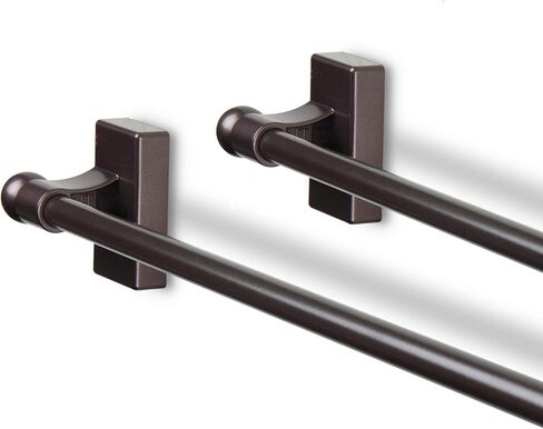 Magnetic Rod 7/16 inch 48-84 inch Long - Satin Nickel (Set of 2) in Saudi Arabia