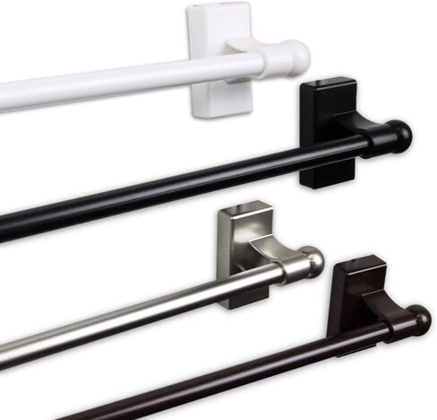 Magnetic Rod 7/16 inch 48-84 inch Long - Satin Nickel (Set of 2) in Saudi Arabia