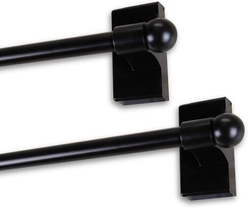 Magnetic Rod 7/16 inch 48-84 inch Long - Satin Nickel (Set of 2) in Saudi Arabia