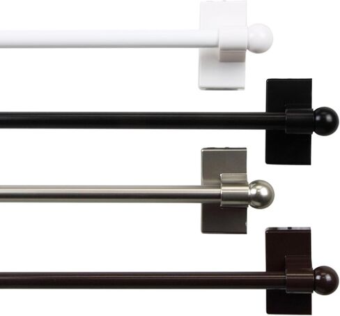 A&F Rod Décor - قضيب ستارة مغناطيسي، 17-30 بوصة - أبيض (مجموعة من 2) in Kuwait