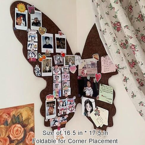 OULIGET Butterfly Cork Boards,3D Foldable Butterfly Wall Collage Kit,Wall Mount Bulletin Display Pin Board for Notes Photos and DIY Wall Decor,With Pushpins in Saudi Arabia
