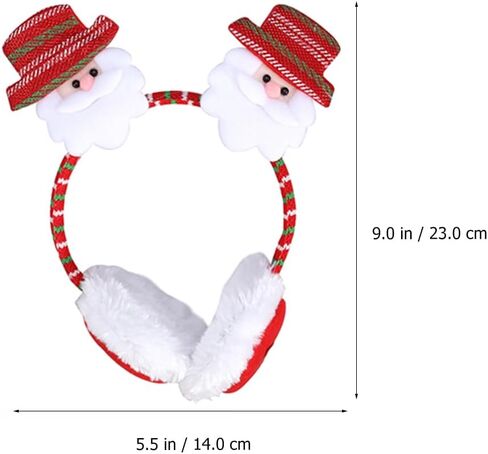 NUOBESTY 3pcs Cartoon Christmas Earmuffs Winter Headbands Warm Ear Covers for Xmas Day Decorations in Saudi Arabia