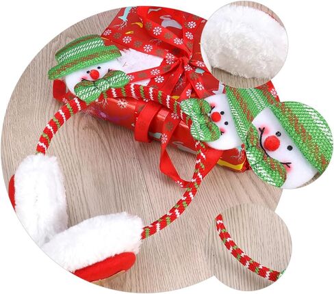 NUOBESTY 3pcs Cartoon Christmas Earmuffs Winter Headbands Warm Ear Covers for Xmas Day Decorations in Saudi Arabia