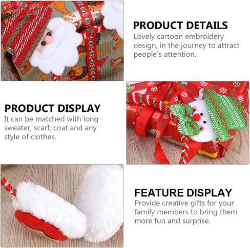 NUOBESTY 3pcs Cartoon Christmas Earmuffs Winter Headbands Warm Ear Covers for Xmas Day Decorations in Saudi Arabia