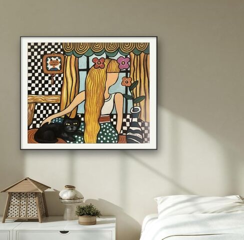 Decorative oil paintings, texture oil paintings, original oil paintings, size 19.69/23.62 inch, wall hangings for bedroom and tea room, warm, comfortable and heartfelt. Sold out, custom orders available. in Saudi Arabia