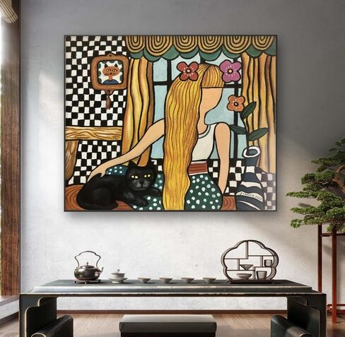 Decorative oil paintings, texture oil paintings, original oil paintings, size 19.69/23.62 inch, wall hangings for bedroom and tea room, warm, comfortable and heartfelt. Sold out, custom orders available. in Saudi Arabia