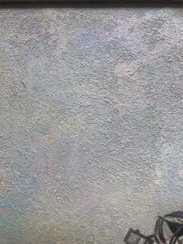 Sold, customizable, motorcycle original hand-painted texture oil painting with aluminum frame and minimalist framing in Saudi Arabia