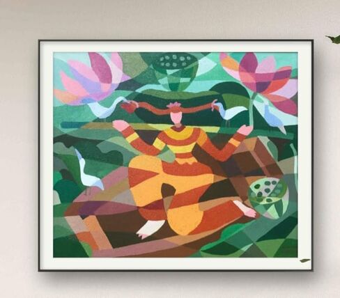 Already sold, customizable. 'Lotus Pond Serenity' employs principles of color composition and plane composition, incorporating scenes with profound意境 (yìjìng, meaning/ambience) to infuse a romantic tone. It not only offers stories to listen to but also cr in Saudi Arabia