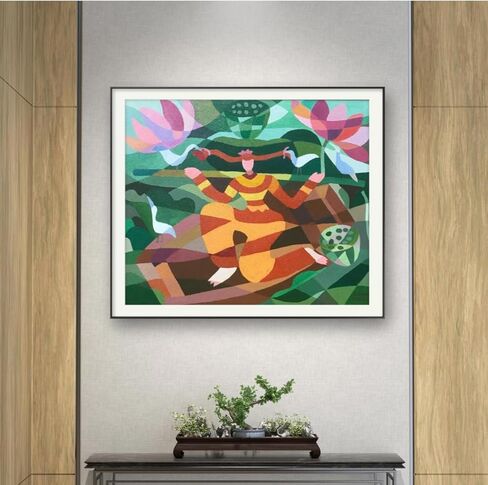 Already sold, customizable. 'Lotus Pond Serenity' employs principles of color composition and plane composition, incorporating scenes with profound意境 (yìjìng, meaning/ambience) to infuse a romantic tone. It not only offers stories to listen to but also cr in Saudi Arabia