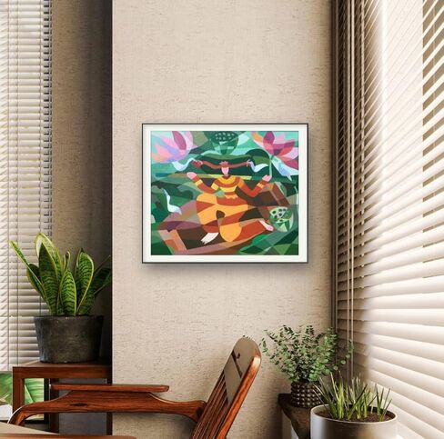 Already sold, customizable. 'Lotus Pond Serenity' employs principles of color composition and plane composition, incorporating scenes with profound意境 (yìjìng, meaning/ambience) to infuse a romantic tone. It not only offers stories to listen to but also cr in Saudi Arabia