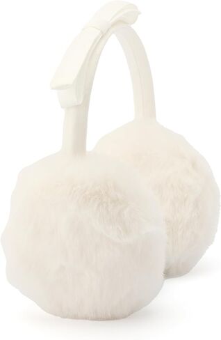 Kate Spade Women's Shoelace Bow Earmuffs, Stylish Winter Fashion Accessory, Ideal for Cold Weather in Saudi Arabia