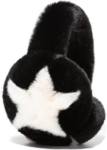 Fluffy Earmuffs for Women Chic Star Pattern Ear Covers 2025 Foldable Outdoor Ear Warmers Windproof Plush Headband in Saudi Arabia