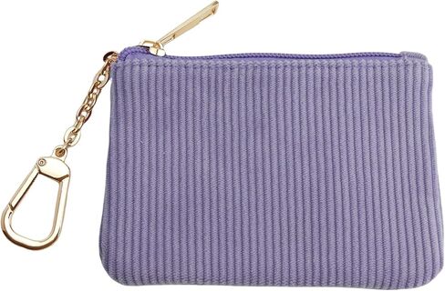 Corduroy Keychain Coin Purse – Medium Size Change Purse, Keychain Pouch Wallet for Women and Men (Corduroy Black) in Saudi Arabia