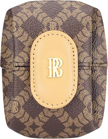 محفظة عملات معدنية صغيرة من Royal Bagger RFID للنساء - قماش مطلي بالتوقيع وجلد البقر المدبوغ نباتيًا، حقيبة محفظة صغيرة للمفاتيح وسماعات الأذن والأساسيات 7603 (قهوة) in Saudi Arabia