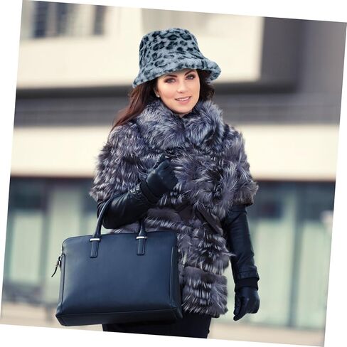 1Pc Leopard Fisherman Hat for Women Warm Bucket Cap with Soft Lining Lightweight Portable Accessory for Outdoor and Indoor Wear in Saudi Arabia