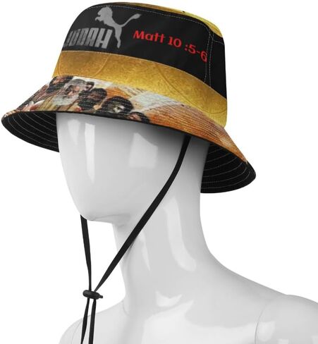 The Ultra Mega Collection Disciple's Judah Hat – Faith Statement Bucket Hat with UV Protection, Adjustable Drawstring & Wide Brim for Hiking & Outdoor Activities Black in Saudi Arabia