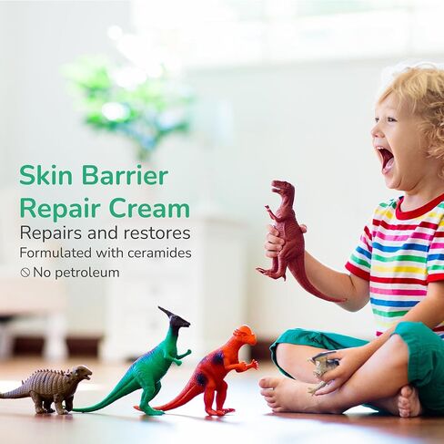 Eczema 3 Ceramide-Rich Skin Barrier Repair Eczema Cream for Kids, Moisturizing, Free of Parabens, Petroleum, Fragrances & Dyes (6 fl oz) in Saudi Arabia