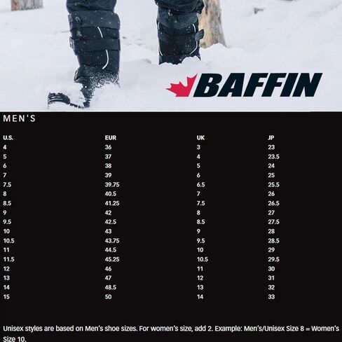 حذاء Baffin الرجالي GUIDE PRO III Extreme Cold Winter | أحذية تزلج معزولة مقاومة للماء مع مقدمة بثلاثة دبابيس وبطانة قابلة للإزالة in Saudi Arabia