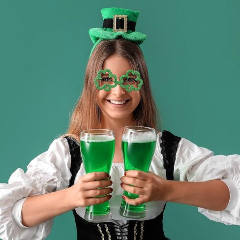 Shappy 6 Pack St Patrick's Day Glasses Glitter Shamrock Glasses Saint Patrick Party Favor Green Lucky Irish Eyeglasses Sunglasses St Patricks Accessories for St Patricks Day Props Decorations Supplies in Saudi Arabia