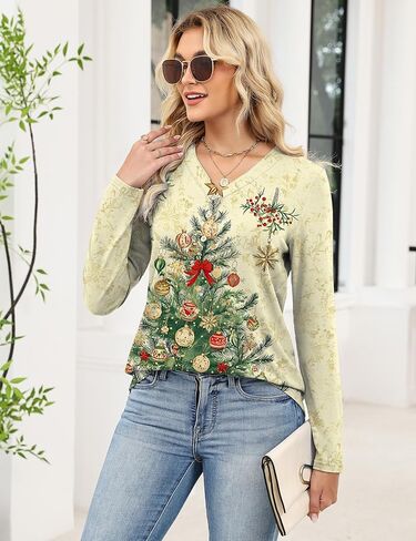 Ivicoer Long Sleeve Shirts for Women V Neck Button Down Blouses Womens Spring Fashion Tops 2026 in Saudi Arabia