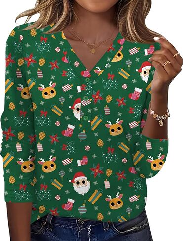 Ivicoer Long Sleeve Shirts for Women V Neck Button Down Blouses Womens Spring Fashion Tops 2026 in Saudi Arabia