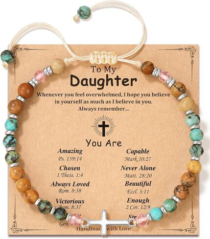 Inspirational Cross Bracelets for Girl Perfect Gifts for Daughter, Niece, Granddaughter, Nurse, and Friends, A Reminder of Strength, Faith, and Love in Saudi Arabia