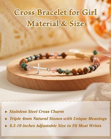 Inspirational Cross Bracelets for Girl Perfect Gifts for Daughter, Niece, Granddaughter, Nurse, and Friends, A Reminder of Strength, Faith, and Love in Saudi Arabia