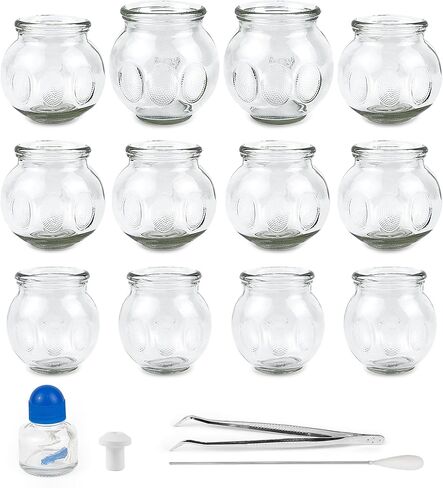 Tenchi 12-Piece Glass Fire Cupping Therapy Set – Professional Chinese Massage Cups for Pain Relief, Myofascial Release, Acupuncture, Muscle Recovery & Cellulite Reduction | Complete Kit in Saudi Arabia