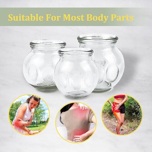 Tenchi 12-Piece Glass Fire Cupping Therapy Set – Professional Chinese Massage Cups for Pain Relief, Myofascial Release, Acupuncture, Muscle Recovery & Cellulite Reduction | Complete Kit in Saudi Arabia
