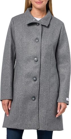 Calvin Klein womens Faux Wool Coat – Long Button Front Dress Coat With Stand Collar in Saudi Arabia