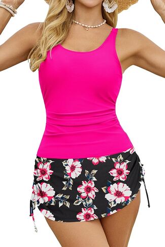 Arolina Womens Tankini Swimsuits with Skirt Bathing Suits Two Piece Tummy Control Swimsuits Ladies Swimwear in Saudi Arabia