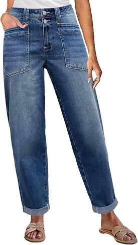 Flamingals Mid Rise Straight Leg Pants Women Stitch Detailing Workout Dressy Cropped Pants Spring Summer Trendy in Saudi Arabia